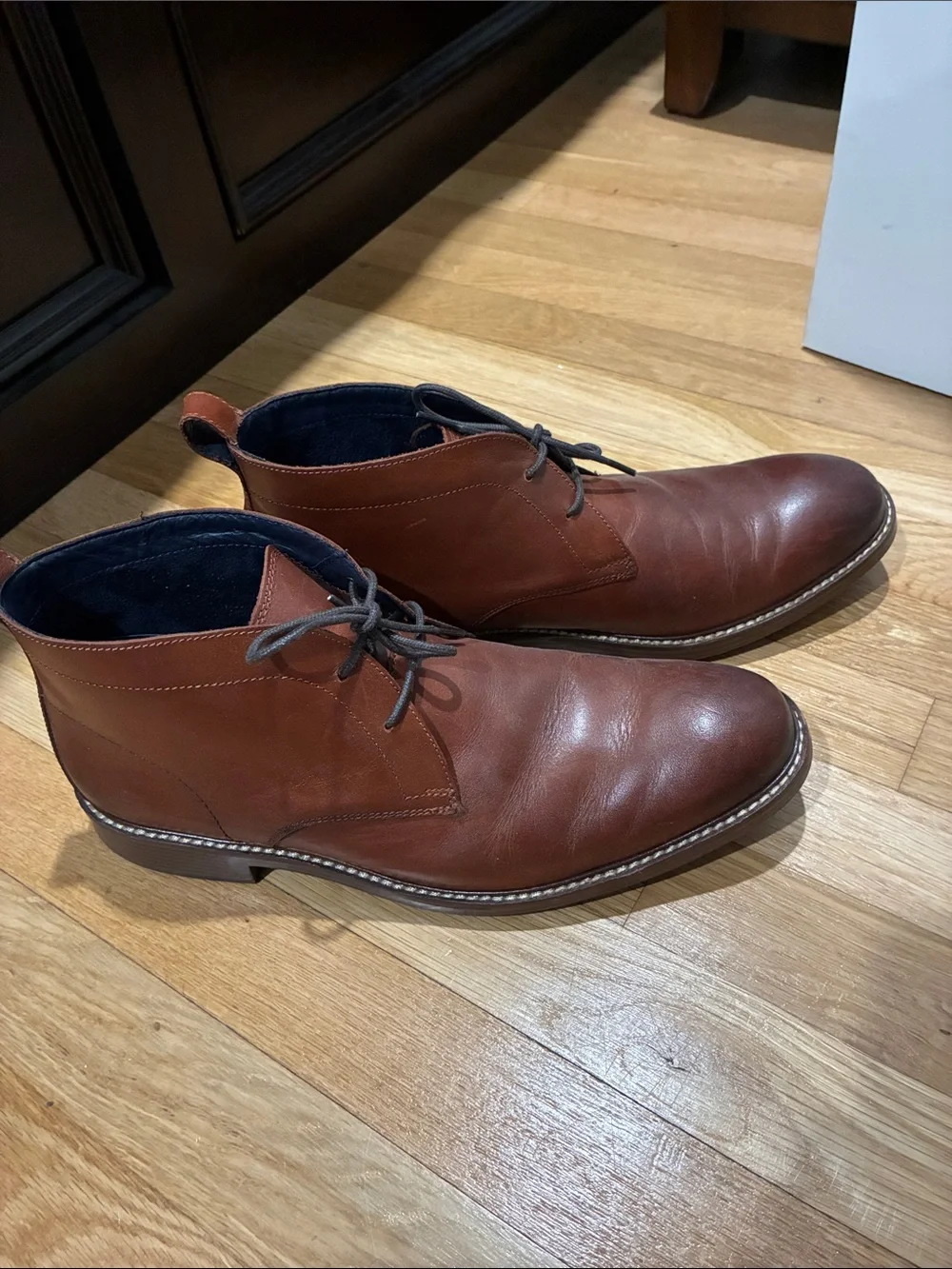 Cole Haan Men's Cognac Leather Chukka Boots
